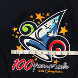 WDW MGM Sorcerers Hat 100 Years of Magic Navy Blue Embroidered Pullover Sweatshirt Large